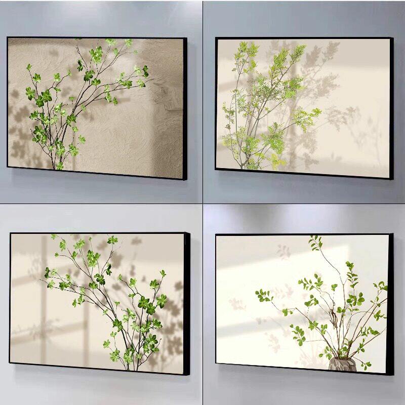 现代简约小清新绿植餐厅装饰画卧室房间挂画北欧风客厅沙发墙壁画