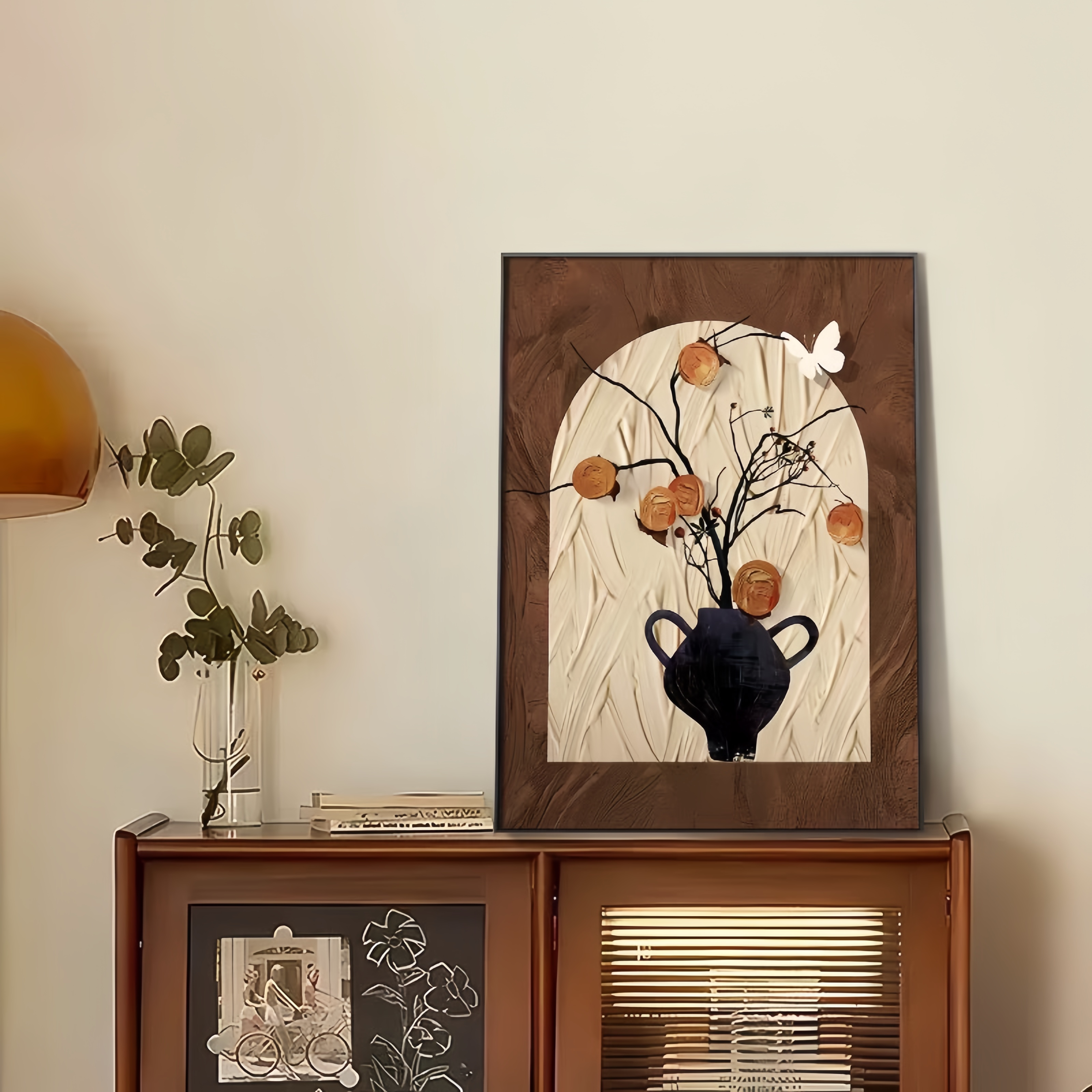 中古风装饰画高级感法式桌面摆画入户门鞋柜摆台画玄关卧室挂画