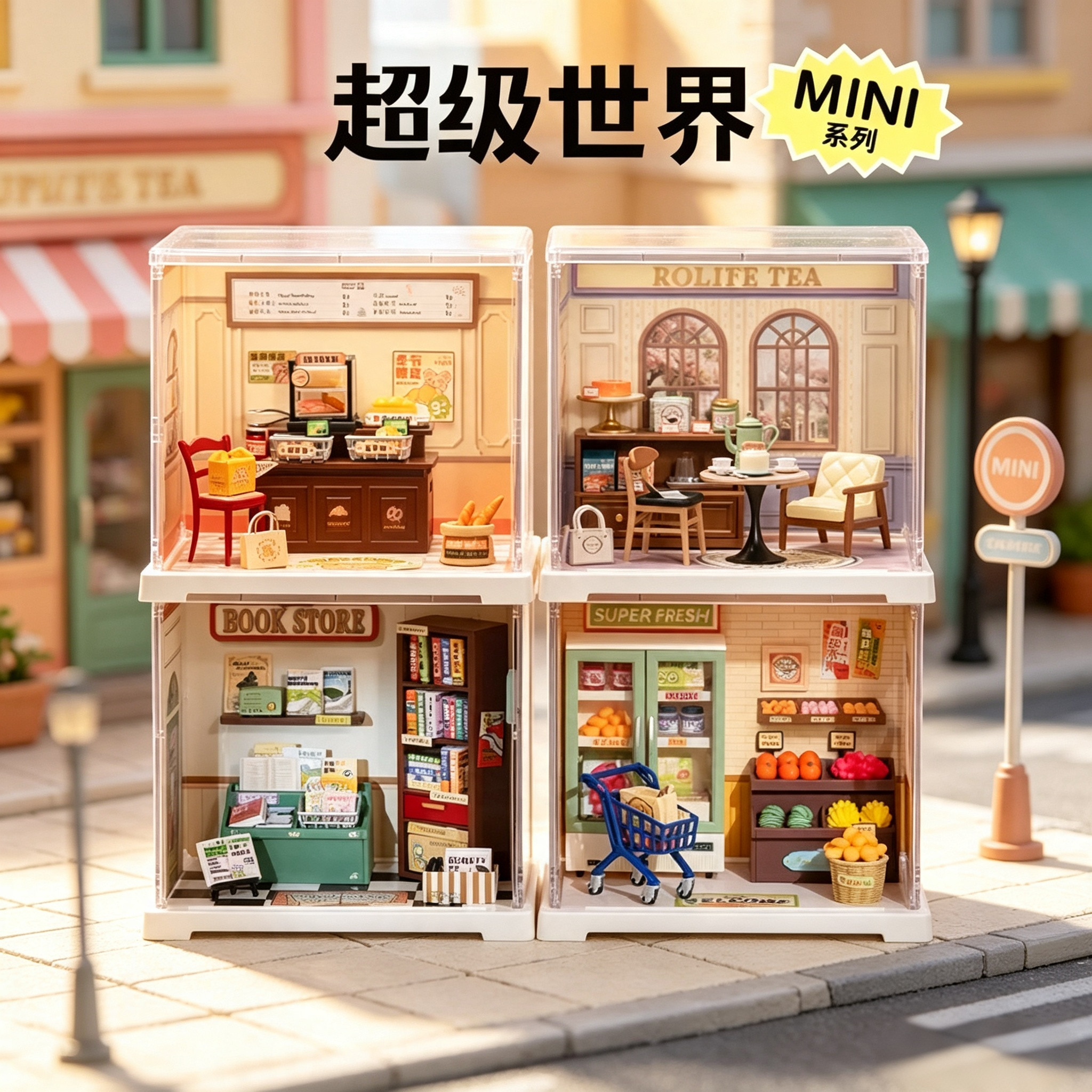 rolife若来mini超级世界DIY手工小屋迷你微缩模型拼装送礼物女孩