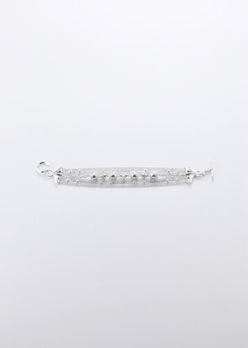 Apt702 2024SS新品 Mixed Bracelet925纯银珍珠流苏叠加链条手链