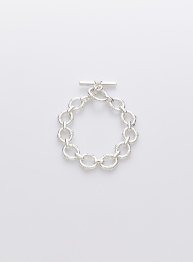 Apt702 2023AW Link Bracelet 925纯银圆形串结手链 小众设计师