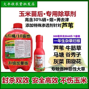 笑牌369玉米苗后除草剂30%烟硝莠去津杀大芦苇谷莠子尖叶阔叶烂根