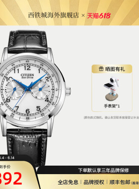 CITIZEN西铁城正品男光动能商务休闲日历显示男士腕表AO9003-08E