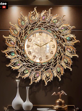 瑞士Clean ktee欧式挂钟客厅轻奢家用挂表高级感大气创意时钟表