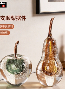 轻奢玻璃摆件乔迁玄关装饰品