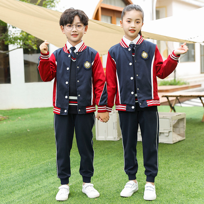 幼儿园园服中小学班服春秋装棒球服儿童校园风表演服校服定制逸龙