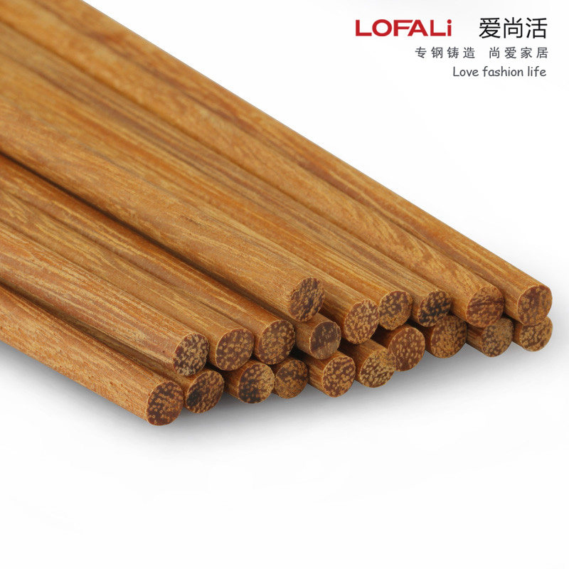 坤甸木鸡翅木筷子家用10双实木无漆无蜡木质家庭套装铁木快子20