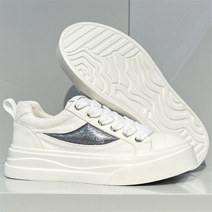 青少年厚底增高运动休闲鞋 帆布男鞋 潮流百搭低帮板鞋 透气韩版 夏季