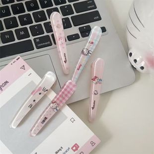 可爱波点猫咪鸭嘴夹马克龙一字夹少女心侧边刘海夹甜美小清新发卡