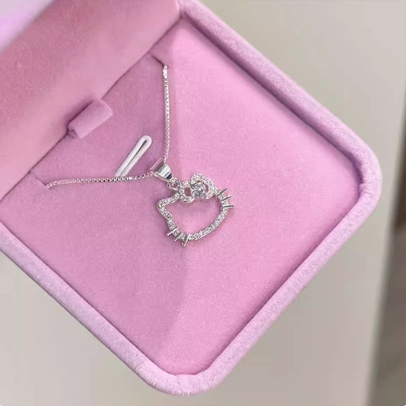 生日礼物Kitty猫手链女年轻款小众轻奢日韩学生银手环送女友