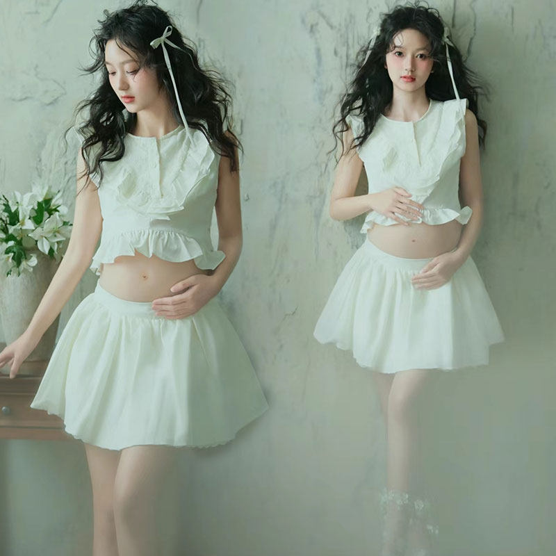 影楼新款孕妈咪唯美写真摄影服装