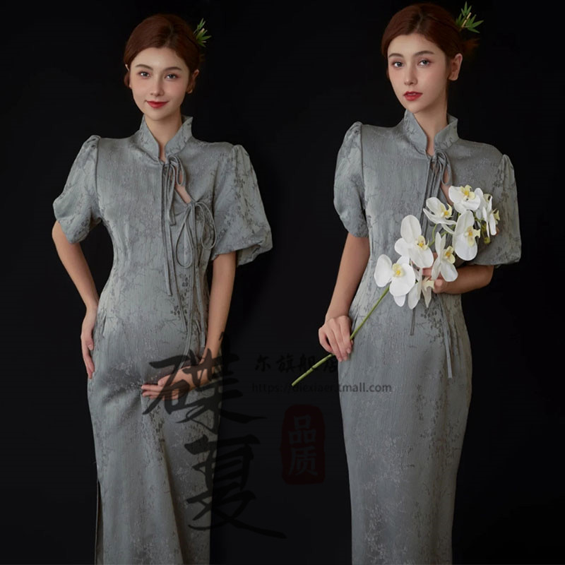 孕妇照片写真服装复古旗袍孕妇摄影服装中国风古装影楼孕妇照服装
