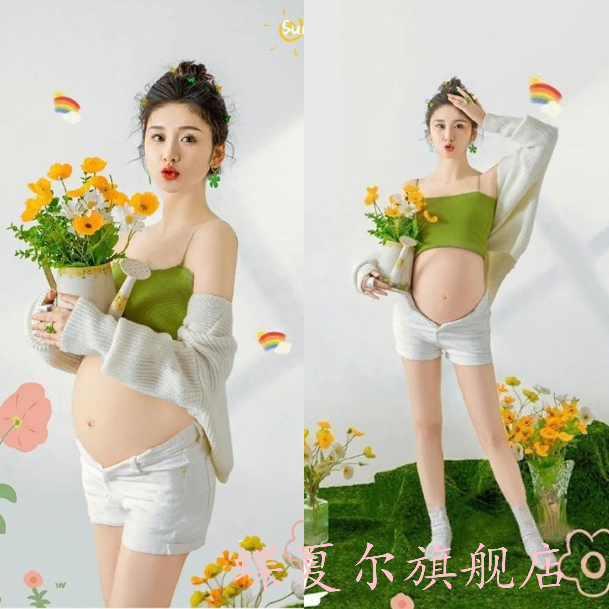 影楼新款孕妇拍照小清新套装