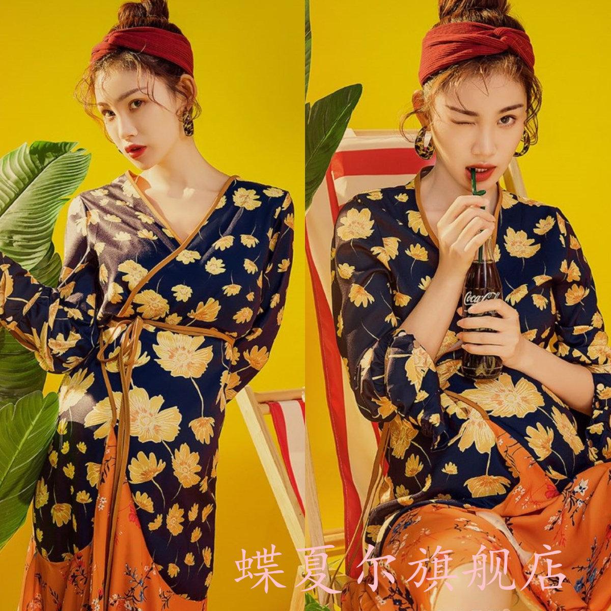 影楼孕妇摄影波西米亚连衣裙