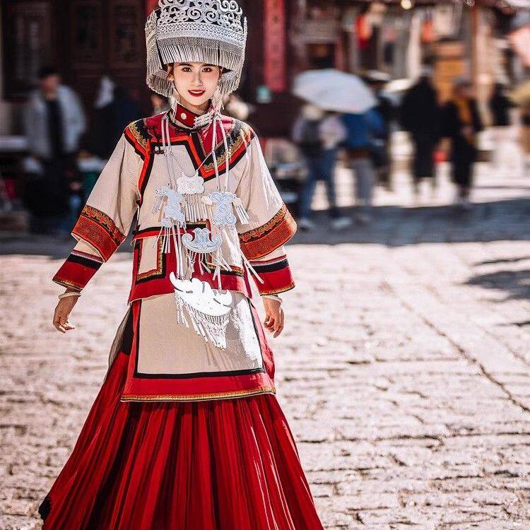 印花民族风套装旅拍写真衣服套装