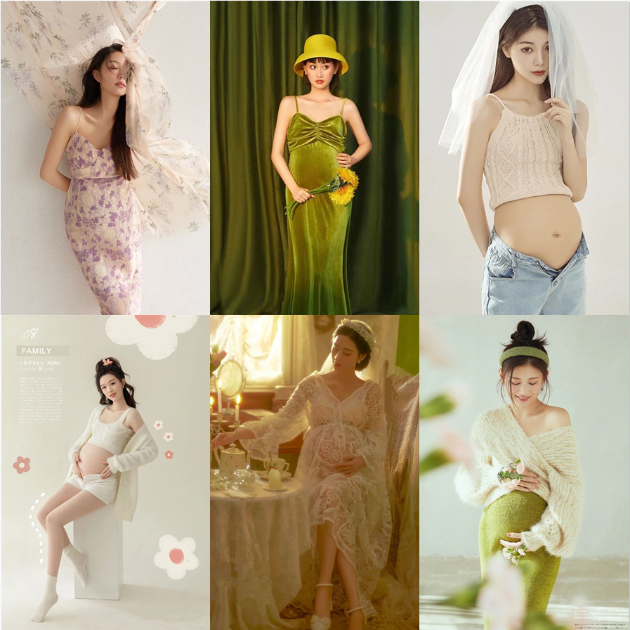 时尚性感孕妇照服装影楼孕妇写真摄影礼服多款孕妈咪艺术照连衣裙