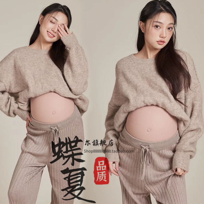 影楼孕妇韩版休闲风在家拍照套装
