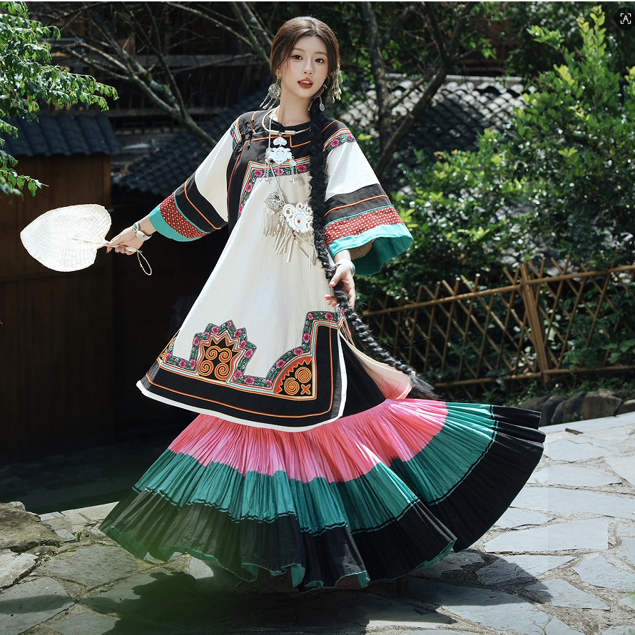 彝族火把节旅拍新款服装套装