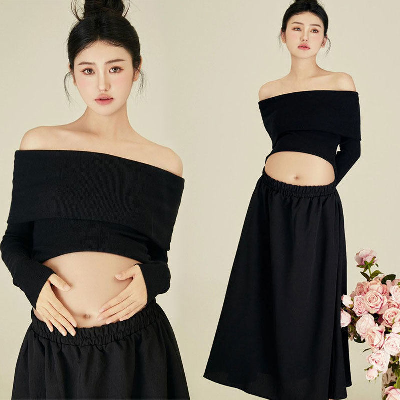 影楼新款孕妈咪唯美写真摄影服装