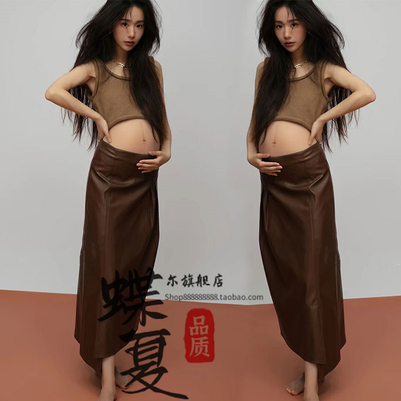 孕妇影楼写真摄影衣服气质两件套