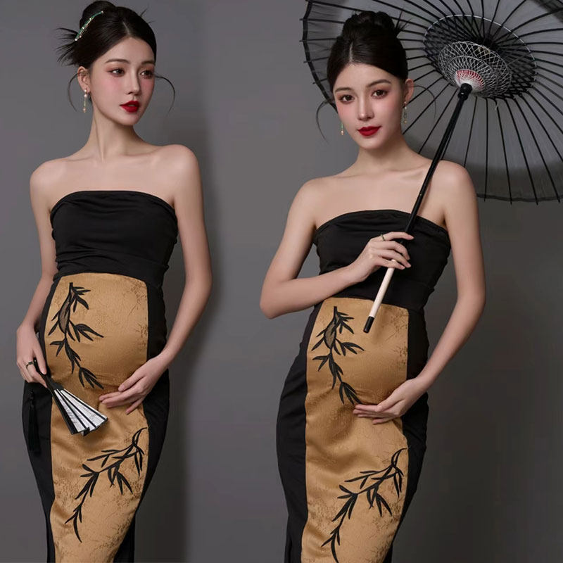 影楼新款孕妈咪唯美写真摄影服装