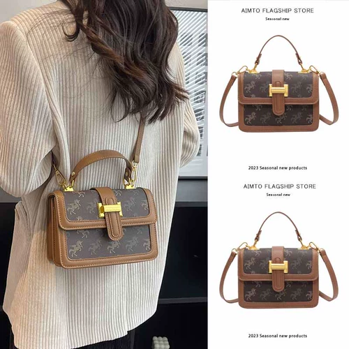 Небольшая дизайнерская универсальная демисезонная сумка через плечо, премиум класс, коллекция 2023