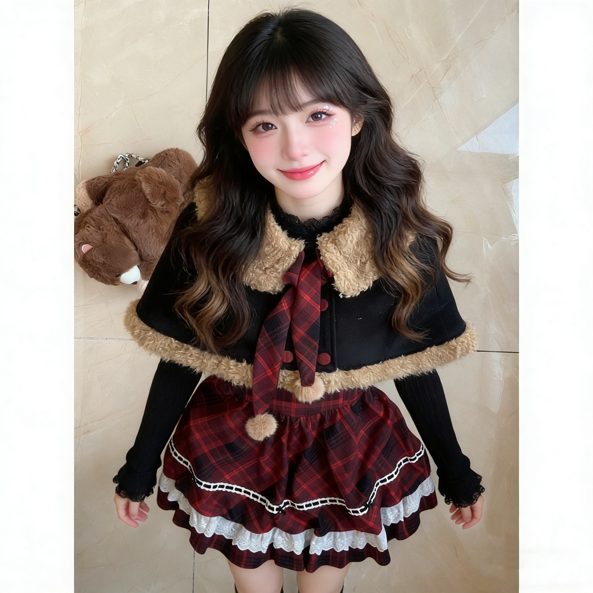 新年氛围感套装Lolita复古斗篷