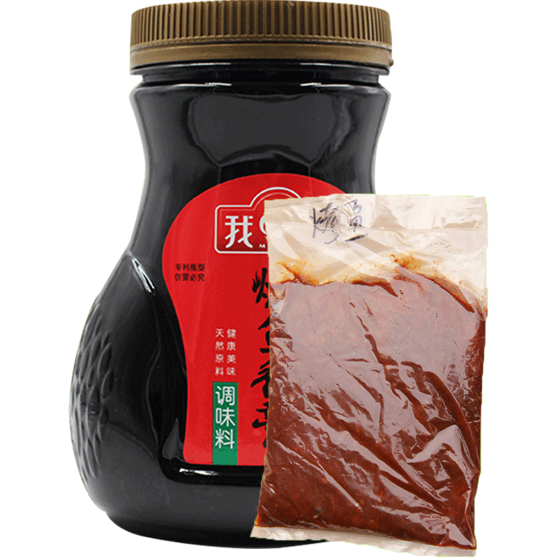 我佳烤鱼料烤鱼香膏调料1kg瓶调味品调味料四川特产