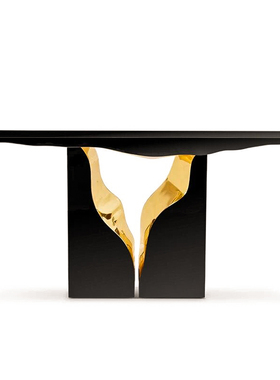 意式Bocadolobo不锈钢玄关台轻奢设计师入户玄关桌门厅靠墙端景台