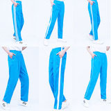 校裤 小学生束脚校裤 蓝色罗纹裤 子女长裤 男高中学生校服裤 加绒冬季