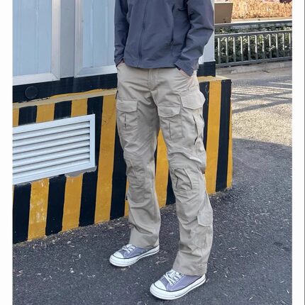 Ttstudio军鸟风格2.0卡其工装裤可调节男美式工装微喇防水长裤