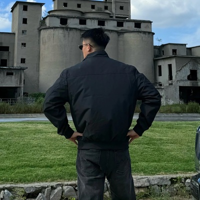 秋季夹克纯色百搭飞行外套男款