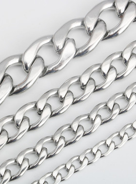 不锈钢NK链钛钢男女项链配吊坠吊牌裸链单链包包链箱包挂链