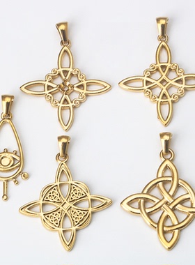 爱尔兰凯尔特结男女吊坠不锈钢