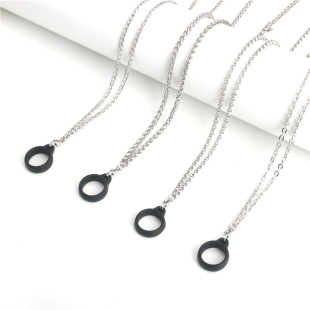 锐克relax柚子钛钢时尚挂链吊绳304不锈钢挂绳龙骨链男女项链