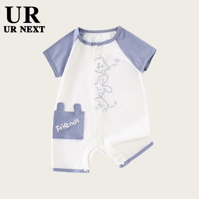 【品牌撤柜|专柜同款|a类品质】婴儿连体衣薄款宝宝短袖哈衣