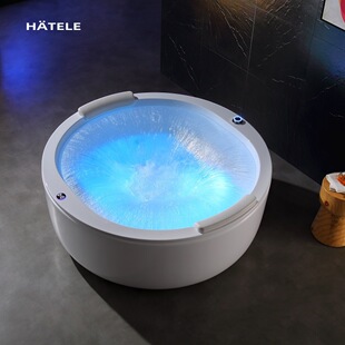 亚克力冲浪按摩智能恒温加热别墅家用智能彩灯瀑布浴缸JACUZZI