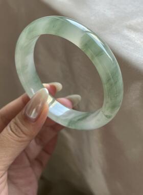 飘花映翠天山翠冰糯翡翠平替手镯