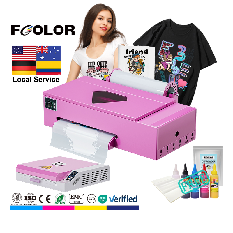 白墨烫画打印机A3单头小型xp600 DTF服装T恤数码印花dtf Printer