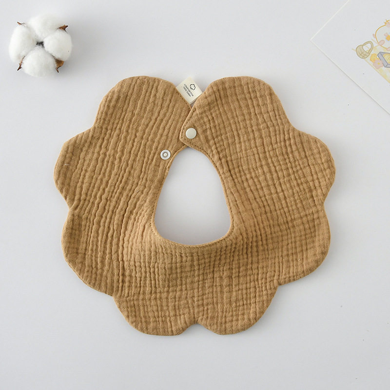 高颜值婴儿口水巾纱布A类花瓣围兜纯色双面口水兜造型宝宝围嘴,婴童用品,口水巾,淘宝优惠券,粉丝福利购,淘宝优惠卷