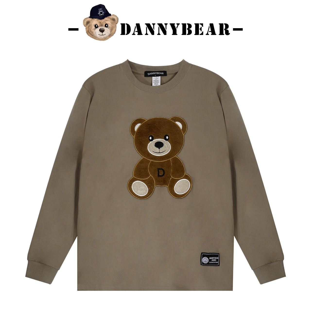 DANNYBEAR男女款可可熊卫衣款长袖T恤舒适小熊上衣DJY5885205-48