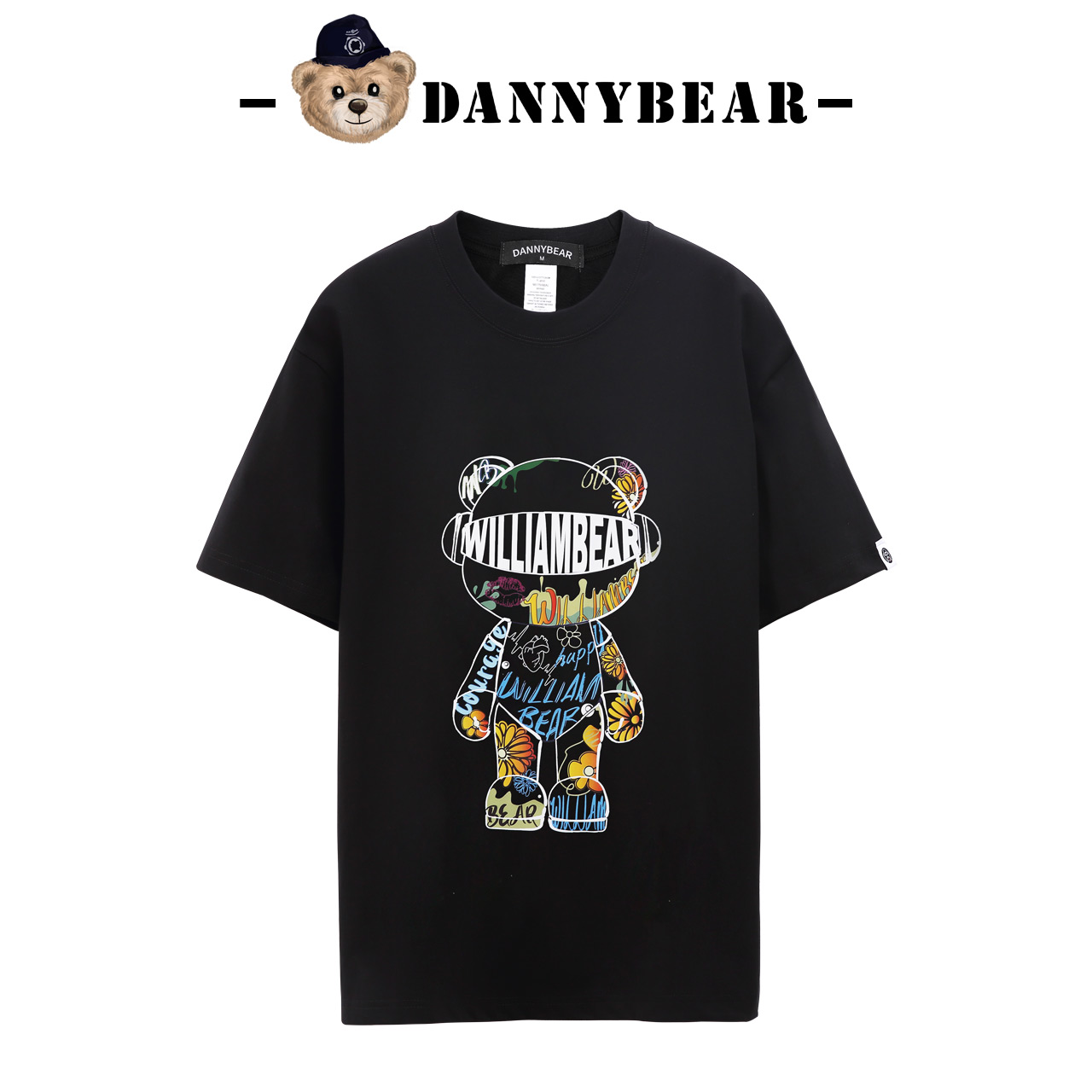 DANNYBEAR小熊元素情侣轻奢T恤男女款清爽休闲棉款DJY5885001-20