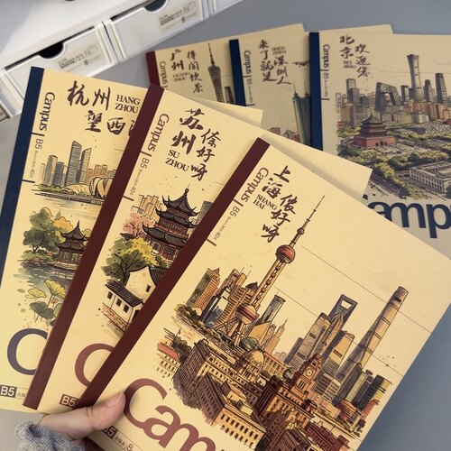 国誉城市印象笔记本牛皮纸Campus