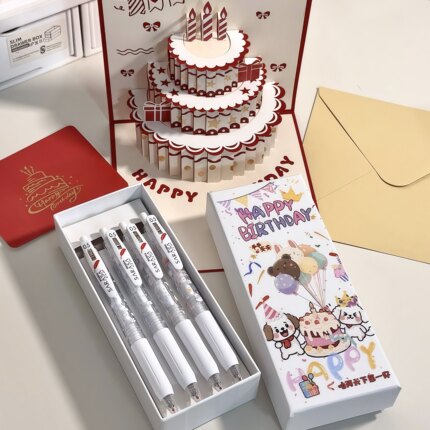 【礼盒装】日本ZEBRA斑马JJ99冬日雪花羽毛按动中性笔ins高颜值波点款刷题笔JJ29浓墨学生用大容量黑色0.5mm