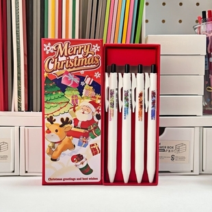 新品ZEBRA斑马圣诞限定礼盒四季中性笔学生用刷题浓墨笔考试黑色0.5mm日系小清新文具套装送礼万圣节礼物圣诞