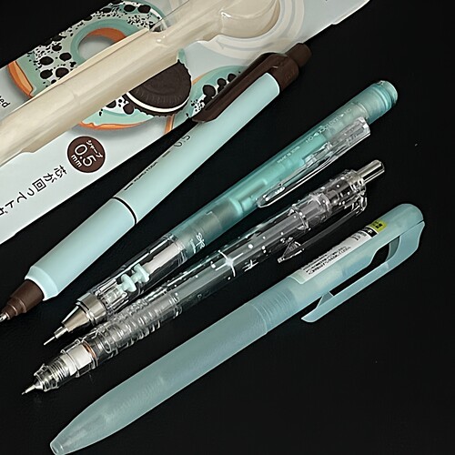 tombow蜻蜓薄荷绿透明自动铅笔