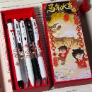 马年礼盒日本ZEBRA斑马中性笔DIY马年礼物ins学生圣诞老人刷题笔考试新品 大容量黑色签字笔初中高中新年祝福