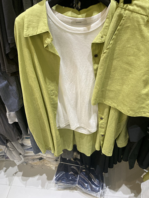 蓝色衬衫亚麻套装女夏季休闲海边度假穿搭松弛感防晒衣棉麻两件套