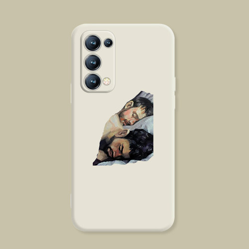 适用于oppo手机壳reno/5pro/7se液态硅胶软findx3/ace2清晨情侣r17