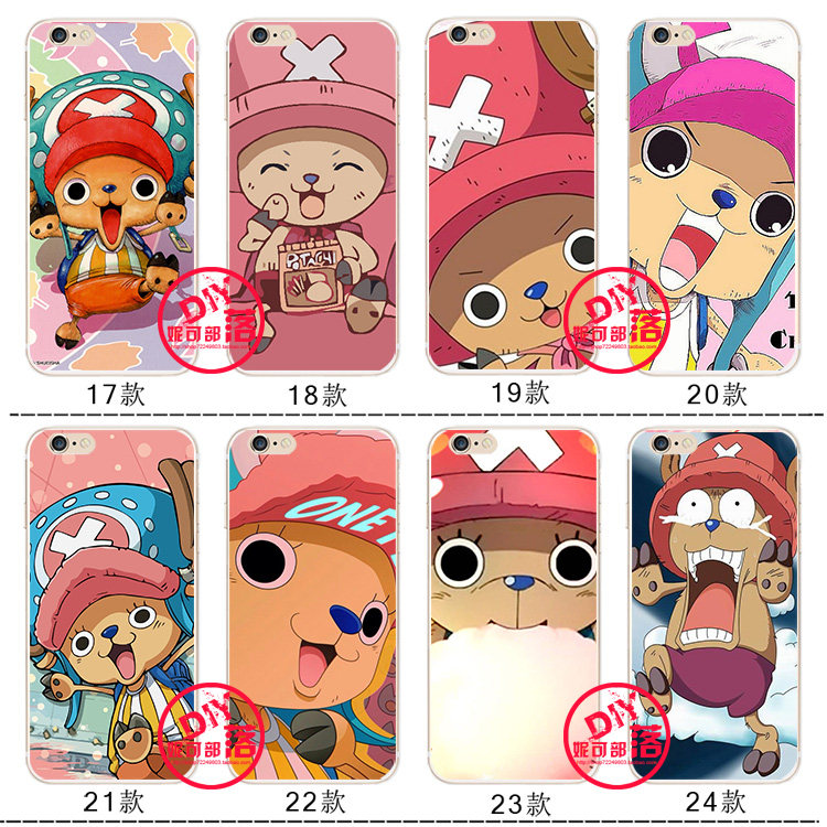 适用于海贼王se 13 xs x乔巴iphone8/x动漫手机壳7 12 plus硅胶软壳